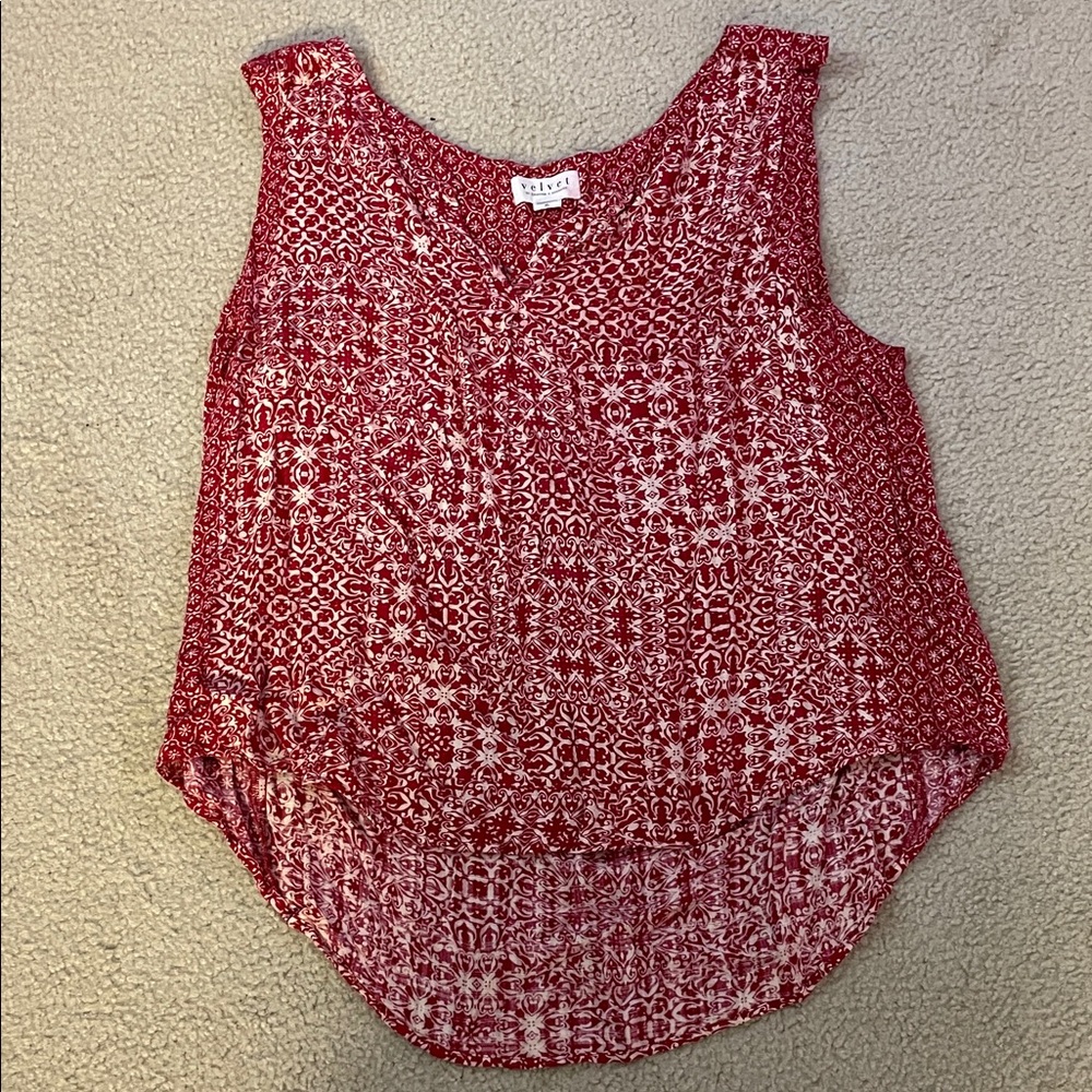 Velvet by Graham & Spencer High-Low Tank Top, Size XL